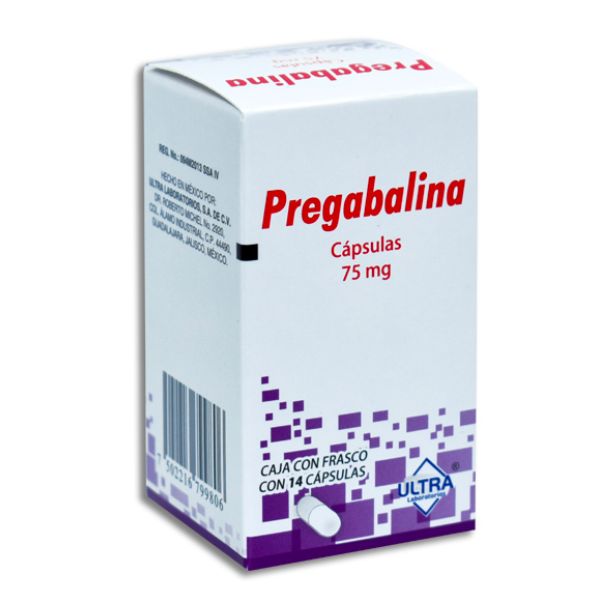 Pregabalina 75 mg Caja con 14 Capsulas