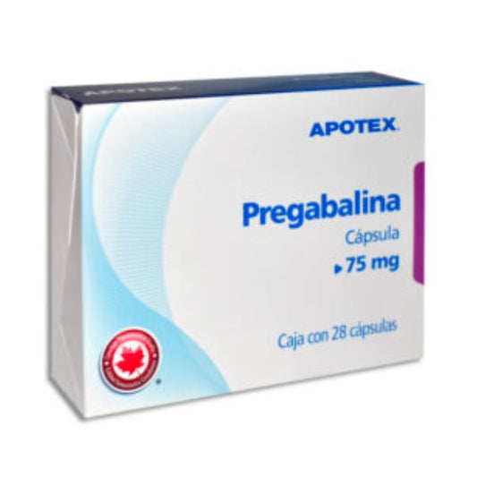 Pregabalina 75 mg Caja con 28 Cápsulas