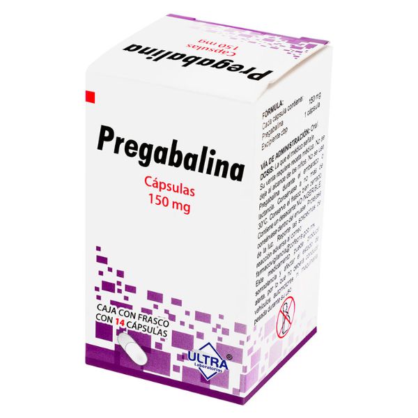 Pregabalina 150 mg Caja con 14 Cápsulas