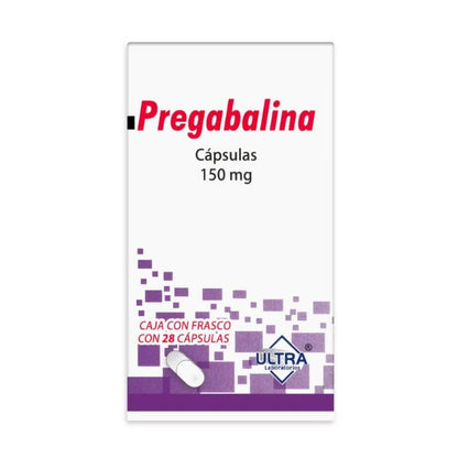 Pregabalina 150 mg Caja con 28 Cápsulas