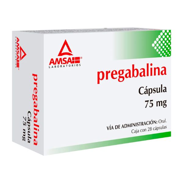 Pregabalina 75 mg Caja con 28 Cápsulas