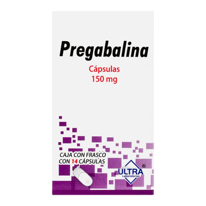 Pregabalina 150 mg Caja con 14 Cápsulas