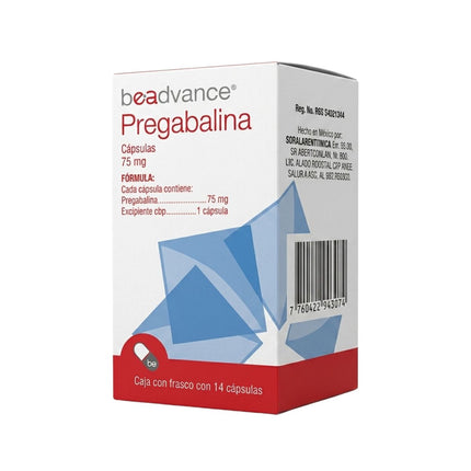 Beadvance (Pregabalina) 75 mg Caja con 14 Capsulas