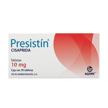 Presistín (Cisaprida) 10 mg Caja con 30 tabletas | Maver Laboratorios