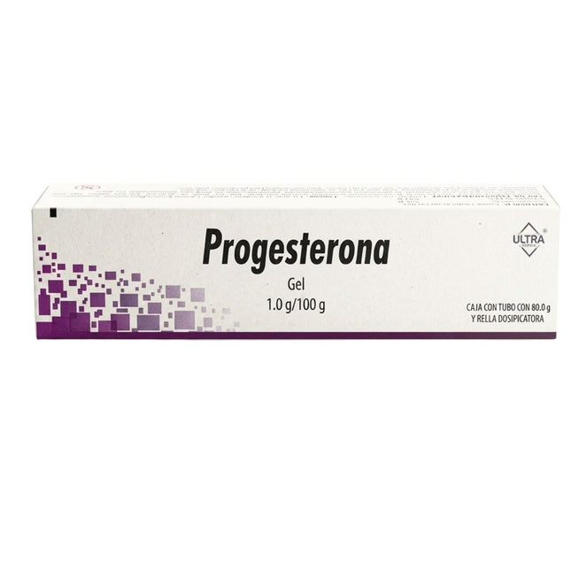 Progesterona 1.0 g/100 g Caja con Tubo 80 G de Gel