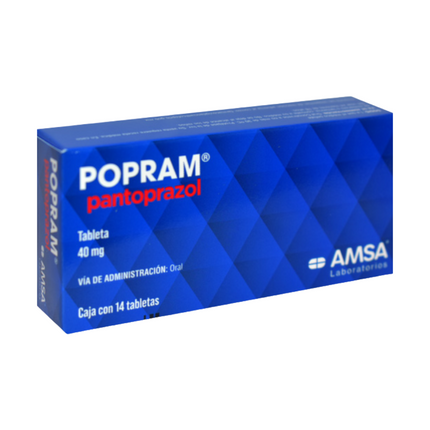 Popram (Pantoprazol) 40 mg Caja con 14 tabletas