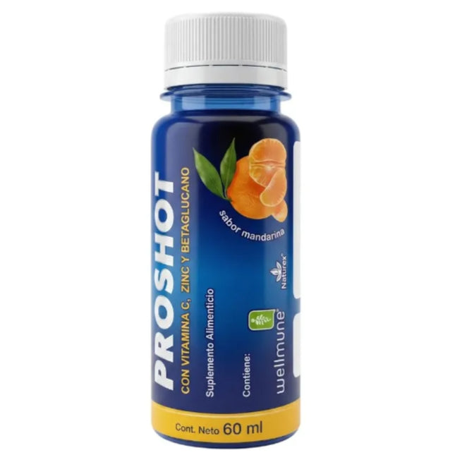 Proshot (Vitamina C Zinc Betaglucano) Frasco con 60 mL Sabor Mandarina