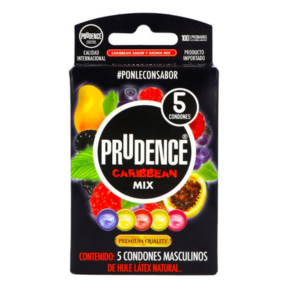 Prudence Caribbean Mix Caja con 5 Preservativos Masculinos