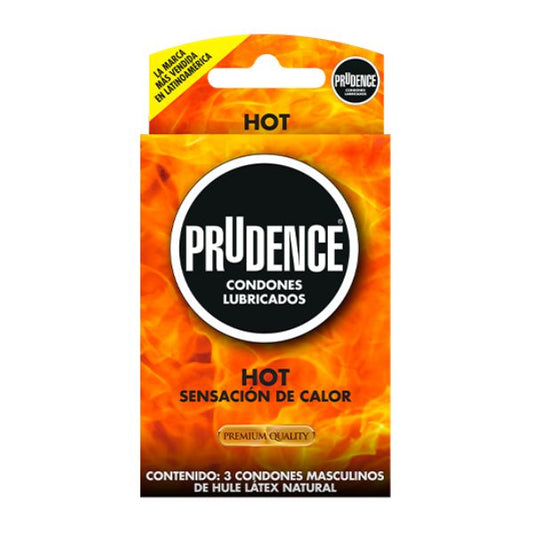 Prudence Hot Sensación de Calor Caja con 3 Preservativos Masculinos