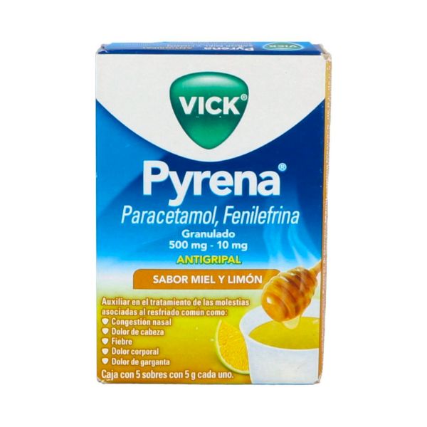 Vick Pyrena Miel/Limón con 5 Sobres de 5 mg