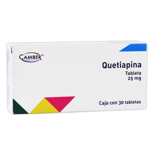 Quetiapina 25 mg Caja con 30 Tabletas