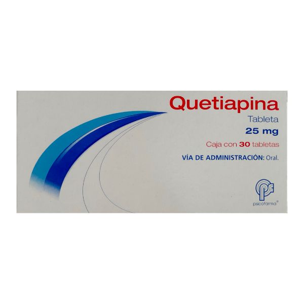 Quetiapina 25 mg Caja con 30 Tabletas