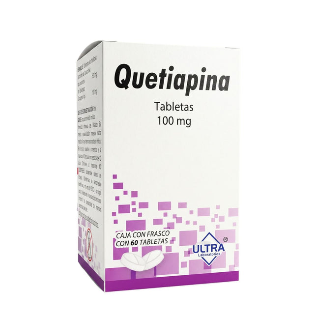 Quetiapina 100 mg Caja con 60 Tabletas