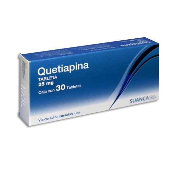 Quetiapina 25 mg Caja con 30 Tabletas