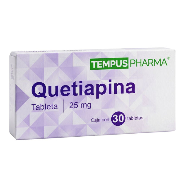 Quetiapina 25 mg Caja con 30 Tabletas