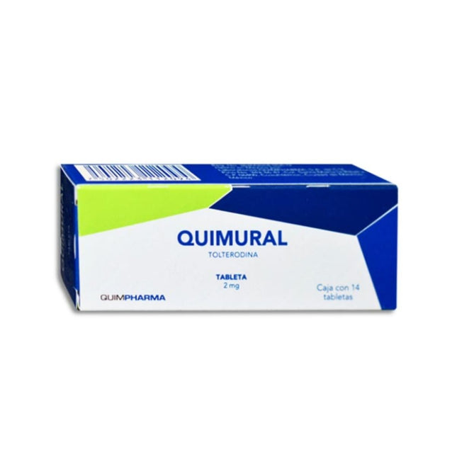 Quimural (Tolterodina) 2 mg Caja con 14 Tabletas