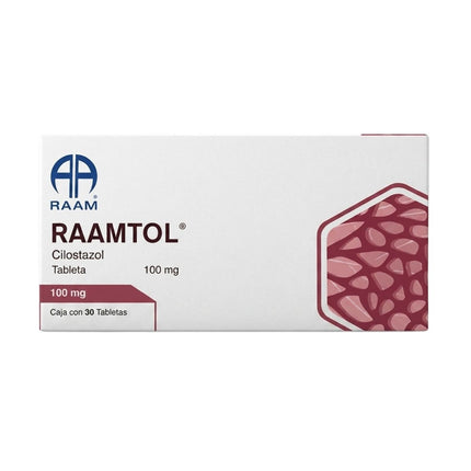 Raamtol (Cilostazol) 100 mg Caja con 30 Tabletas