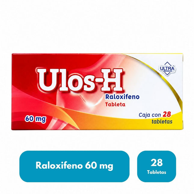 Ulos H (Raloxifeno) 60 mg Caja con 28 Tabletas | Ultra Laboratorios