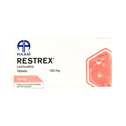 Restrex  Lamivudina 150 mg Caja con 60 Tabletas