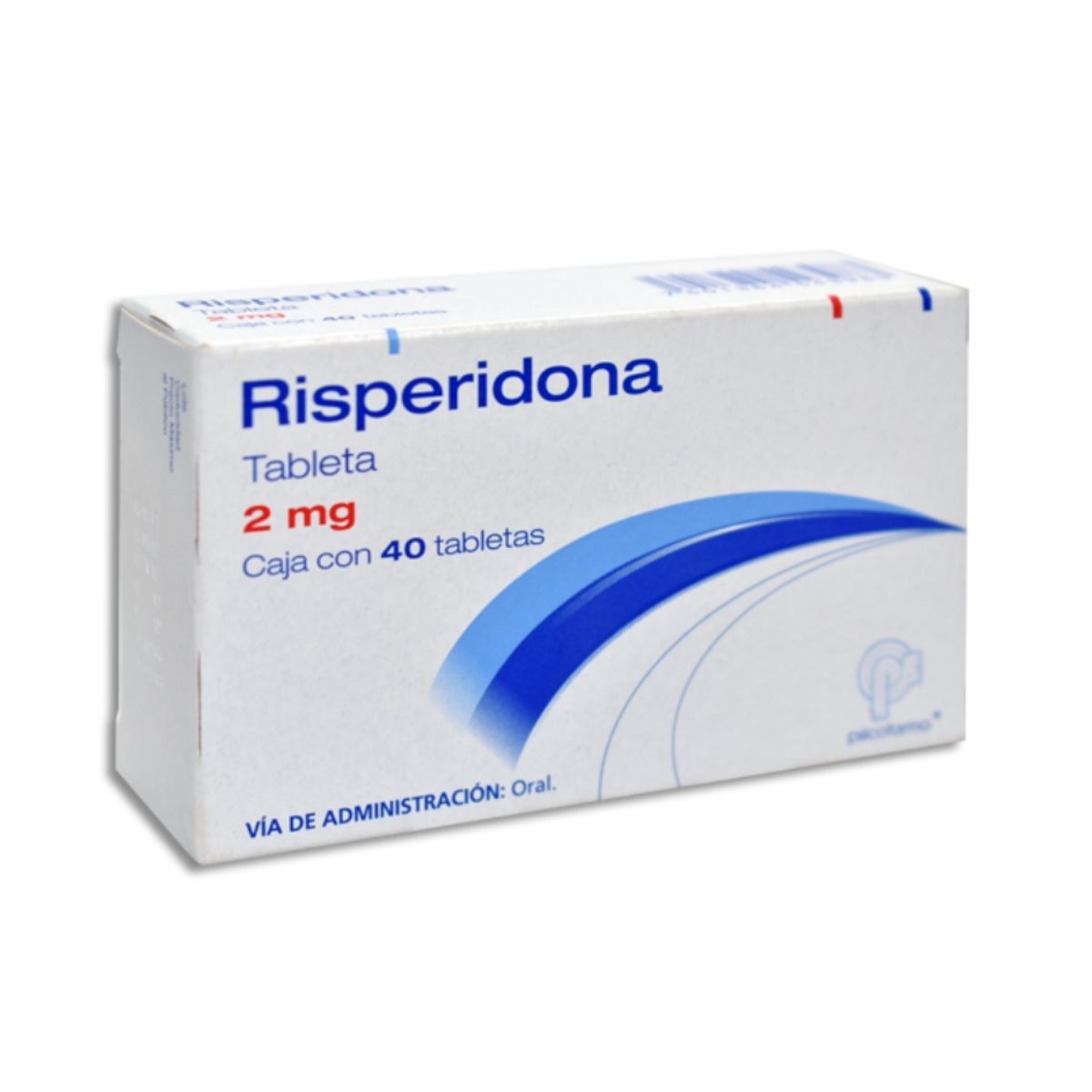 Risperidona 2 mg Caja con 40 Tabletas Psicofarma