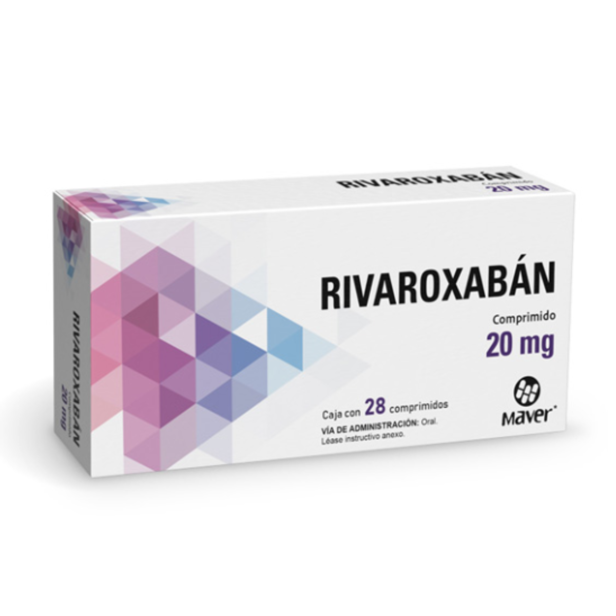 Rivaroxaban 20 mg Caja con 28 Comprimidos Maver Laboratorios – Farmacia ...