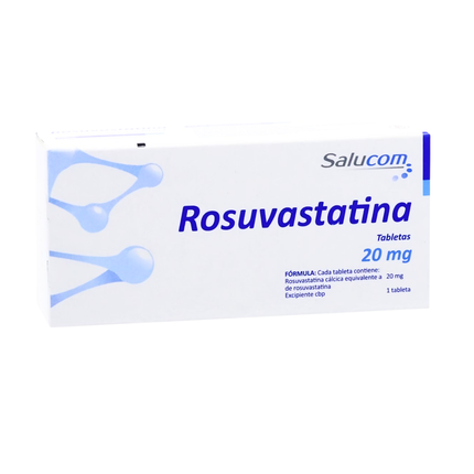 Rosuvastatina 20 mg con 15 Tabletas