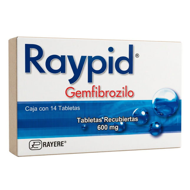 Raypid (Gemfibrozilo) 600 mg Caja con 14 Tabletas