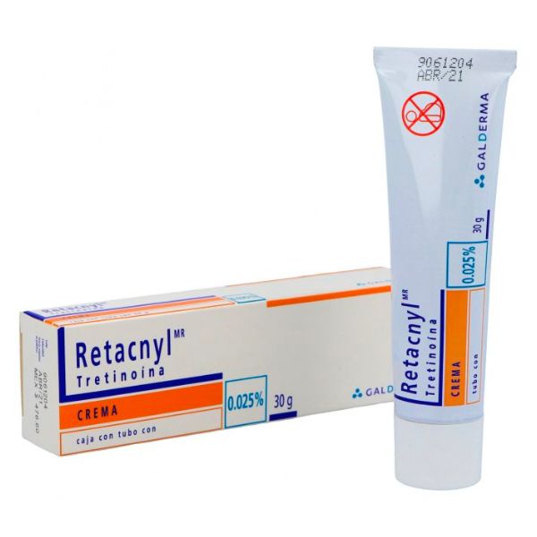 Retacnyl (Tretinoina) 0.025% Crema Caja con Tubo con 30 g