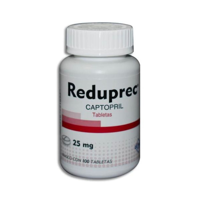 Reduprec (Captopril) 25 mg Frasco con 100 Tabletas