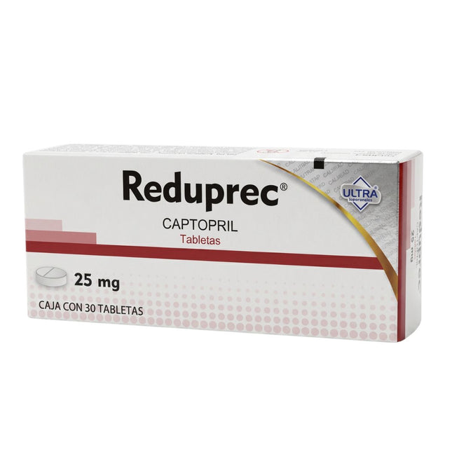 Reduprec (Captopril) 25 mg Caja con 30 Tabletas