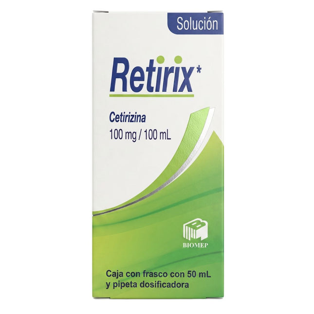 Retirix (Cetirizina) Solución Oral 100 mg / 100 ml Frasco con 50 ml