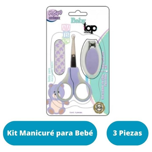 Kit Manicuré para Bebé Marca Top Fashion con 3 Piezas