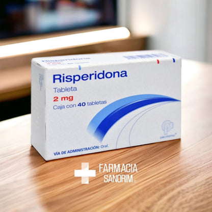 Risperidona 2 mg Caja con 40 Tabletas Psicofarma