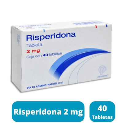 Risperidona 2 mg Caja con 40 Tabletas Psicofarma