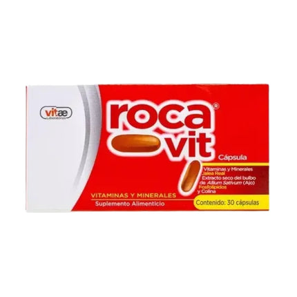 Rocavit (Multivitamínico, Jalea, Real, Ajo) Caja con 30 Cápsulas