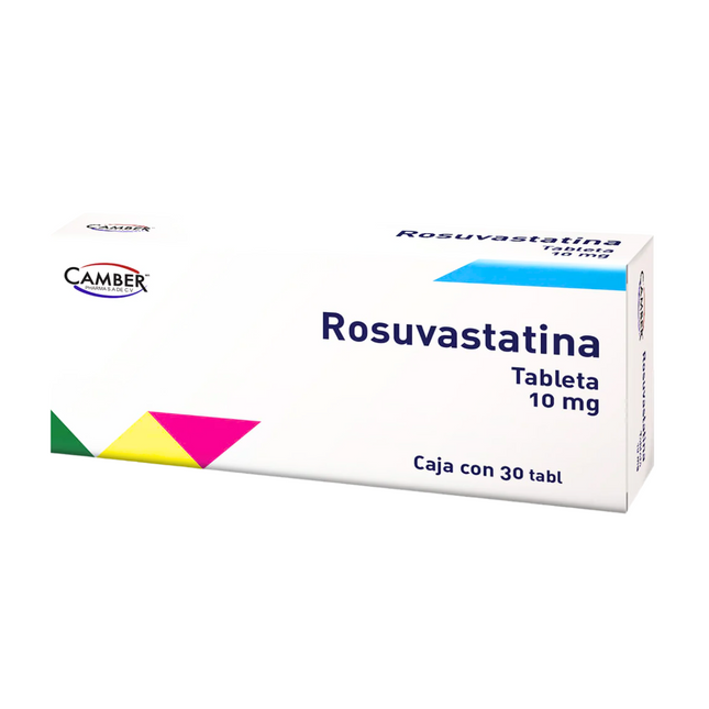Rosuvastatina 10 mg Caja con 30 Tabletas Camber