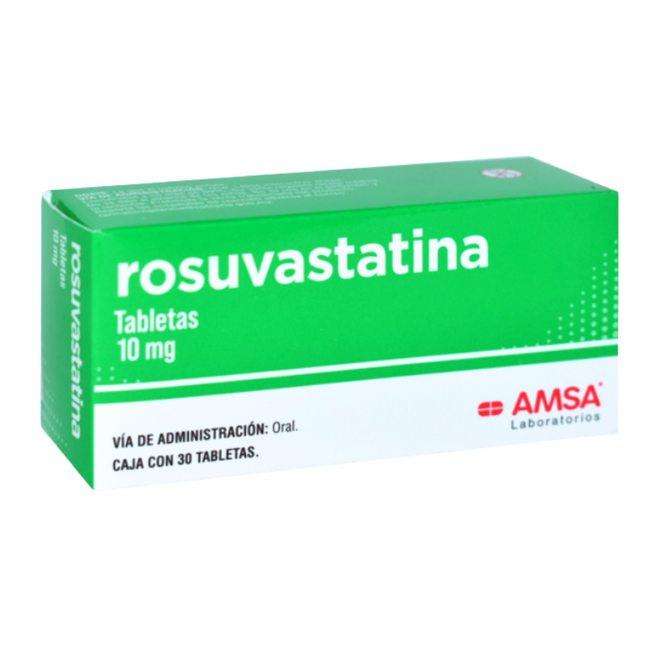 Rosuvastatina 10 mg Caja con 30 Tabletas