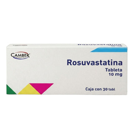 Rosuvastatina 10 mg Caja con 30 Tabletas