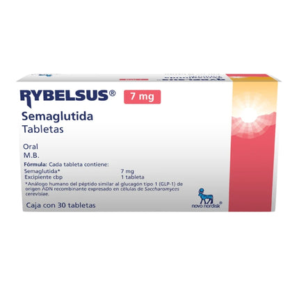 Rybelsus (Semaglutida) 7 mg Caja con 30 Tabletas