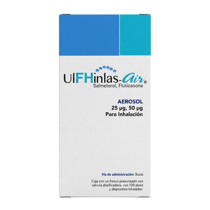 Ulfhinlas Air (Salmeterol Fluticasona 25/ 50 mcg) Caja con Frasco 120 Dosis