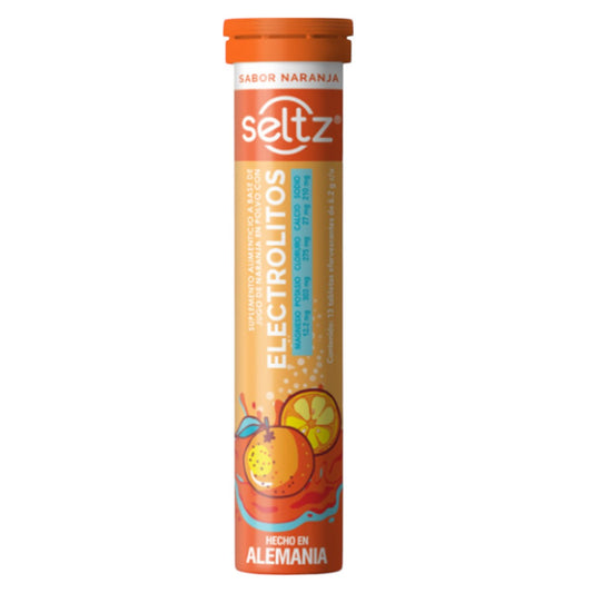 Seltz Electrolitos Tubo con 13 Tabletas Efervescentes Sabor Naranja