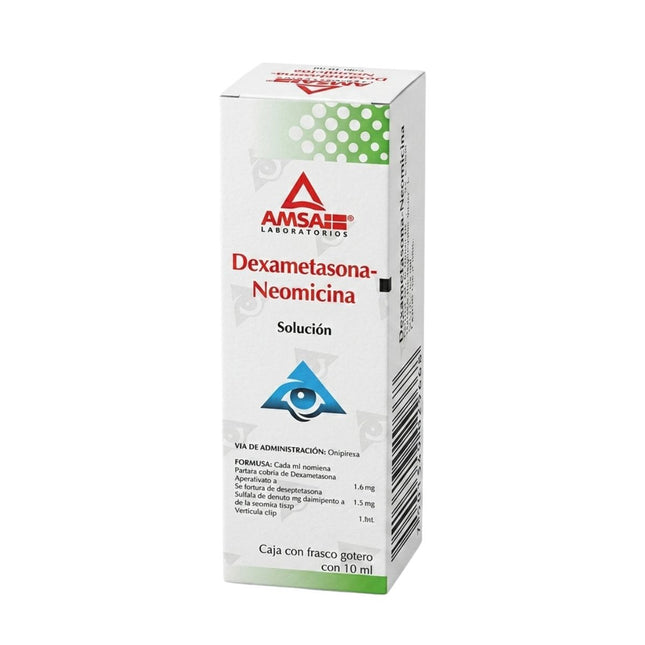 Dexametasona/Neomicina 1 mg/3.5 mg/1 ml Gotas Oftalmicas Frasco con 10  mL