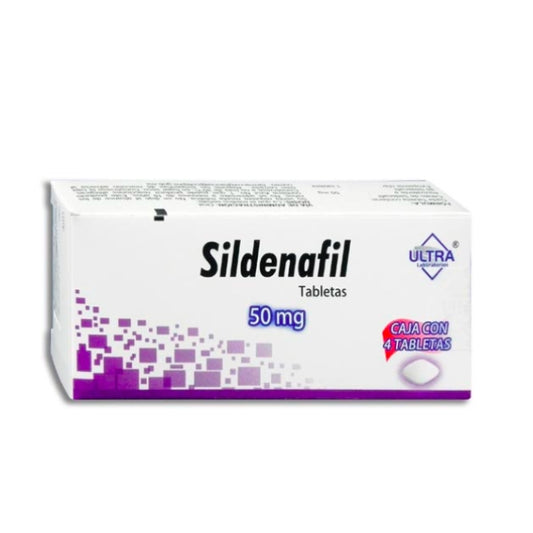 Sildenafil 50 mg Caja con 4 Tabletas