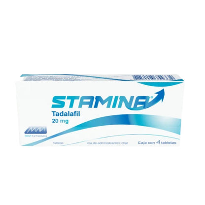 Stamina (Tadalafil) 20 mg Caja con 4 Tabletas