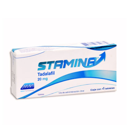 Stamina (Tadalafil) 20 mg Caja con 4 Tabletas