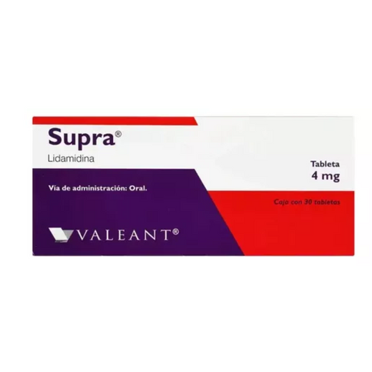 Supra (Lidamidina) 4 mg Caja con 30 Tabletas