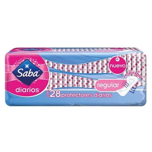 Saba Diarios Delicate 28 Protectores Diarios Regular