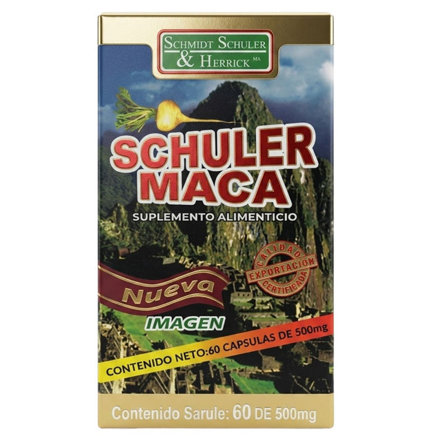 Maca 500 mg Caja con Frasco con 60 Cápsulas | Schuler