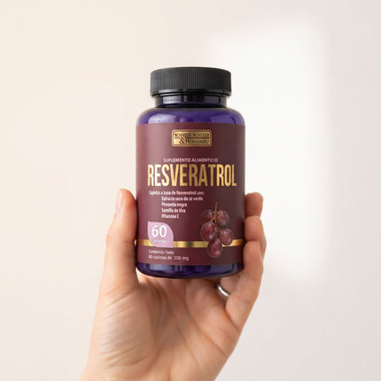 Resveratrol 500 mg Frasco con 60 Cápsulas