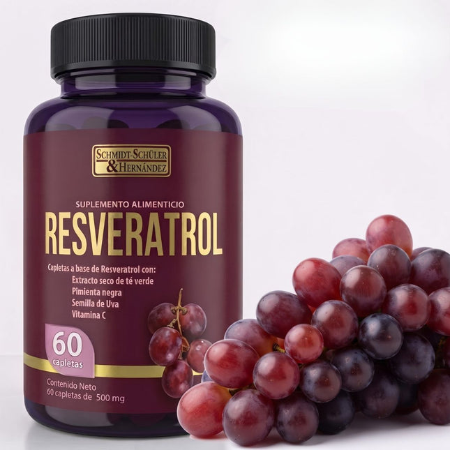 Resveratrol 500 mg Frasco con 60 Cápsulas